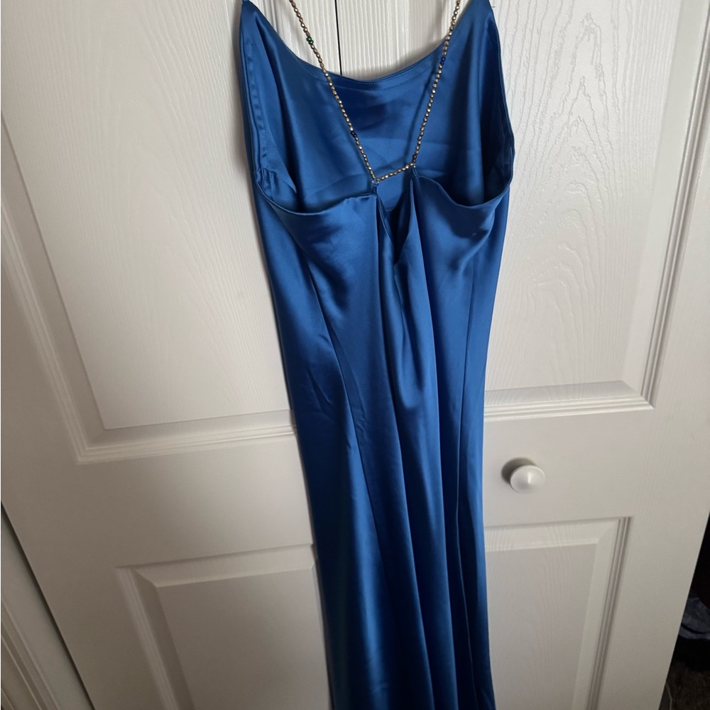 House of Harlow 1960 Satin Blue Dress - Picture 10 of 14